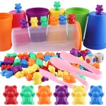 Lot de 70 oursons de comptage avec gobelets empilables oursons arc - en - ciel avec gobelets de tri assortis ... Lot de 70 oursons de comptage avec gobelets empilables oursons arc - en - ciel avec gobelets de tri assortis ...