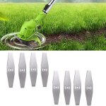 Lot de 8 accessoires pour dbroussailleuse sans fil lame de rechange lame en mtal dbroussailleuse avec ...