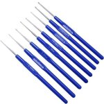 Lot de 8 aiguilles � tricoter crochet manche bleu pour tissage artisanat tricot accessoires de couture ...