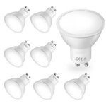 Lot de 8 ampoules led gu10 spot 3w spotlight blanc froid 16led etanche ip20 120� 50x55mm - yuan yuan