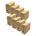 Pack and move - lot de 8 botes darchives en carton ondul robuste - 335 x 12 x 24 cm - organisation ...