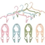 Lot de 8 cintre pliable avec pince - portables cintres voyage en plastique - peu encombrants - accessoires ...