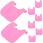 Lot de 8 clips de fixation pour cage � lapin en plastique rose en polypropyl�ne