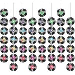 Lot de 8 disques vinyles sur le thme de la musique rock and roll - dcorations de fte - notes  suspendre ...