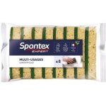 Lot de 8 ponges multi - usages - spontex expert - grattante verte