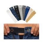 Lot de 8 extenseurs de taille lastiques pour pantalons - elargisseur pantalon rglable bouton jean et ...