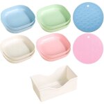 Lot de 8 gamelles plates pour chat 2 tapis antid�rapants gamelles pour chatons et chiots