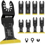 Lot de 8 lame scie oscillante titane pour metal lame outil multifonction accessoires pour mtal vis plastique ...