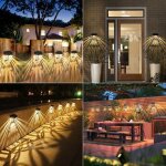 Lot de 8 lampes solaires pour terrasse escaliers cour chemin et all�e - �tanches - automatique - �clairage ...