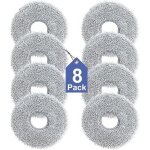 Lot de 8 lingettes pour dreame l10s / l10 / l20 / x40 / l40 / x50 / l50 pro ultra xiaomi x20 pro / max ...