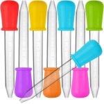 Lot de 8 liquide pipettes 12cm cuisine compte - gouttes en silicone et plastique pipette de transfert ...