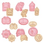 Moules � biscuits - a�d - 3d - rose - ensemble de 8 - p�tisserie et d�coration ramadan