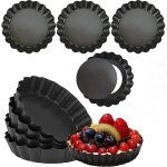 Lot de 8 moules � tartelettes aux ?ufs mini - quiches mini - tartelettes g�teaux aux fruits muffins et ...