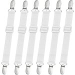 Lot de 8 sangles r�glables pour drap de lit pinces pour drap de lit support �lastique pour drap - housse ...