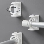 Lot de 8 supports de tringle  rideau auto - adhsifs - supports de crochets de rideau sans perage - ...