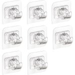 Lot de 8 supports de tringle � rideau - sans per�age - crochets auto - adh�sifs ou crochets de rail de ...