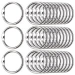 Lot de 80 anneaux de reliure en métal pour feuilles mobiles de 25 mm plaqués nickel anneaux pour cartes ... Lot de 80 anneaux de reliure en métal pour feuilles mobiles de 25 mm plaqués nickel anneaux pour cartes ...