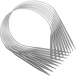 Lot de 9 aiguilles � tricoter circulaires en inox - 80 cm - 20 mm 25 mm 30 mm 35 mm 40 mm 45 mm 50 mm ...