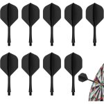 Lot de 9 ailettes de fl�chettes noires accessoires de fl�chettes de 75 mm ailettes multicolore accessoire ...