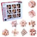 Lot de 9 casse - ttes en bois pour enfants et adultes jouet de test de qi kong ming lock puzzle jeu ...