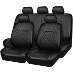 Lot de 9 housses de si�ge de voiture universelles en cuir synth�tique accessoires pour int�rieur de voiture ...