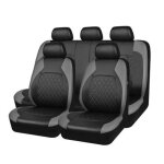 Lot de 9 housses de si�ge de voiture universelles en cuir synth�tique accessoires pour int�rieur de voiture ...