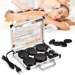 Lot de 9 pierres de massage en basalte hot rocks avec boîte chauffante pour massage corporel pour massage ... Lot de 9 pierres de massage en basalte hot rocks avec boîte chauffante pour massage corporel pour massage ...