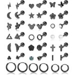 Lot boucles doreilles femme petite en acier chirurgical hypoallergénique piercing oreille helix tragus ... Lot boucles doreilles femme petite en acier chirurgical hypoallergénique piercing oreille helix tragus ...