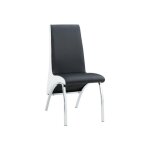 Lot de chaises fate chrome et simili cuir - noir et blanc