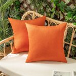 Lot de2 housse de coussin imperm�ables taies doreiller en lin ext�rieur canap� housse de coussin de jardin ...