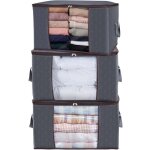 Lot de3 sac de rangement vetement 90lgrand boite rangement caisse rangement cartons déménagement pliable ... Lot de3 sac de rangement vetement 90lgrand boite rangement caisse rangement cartons déménagement pliable ...