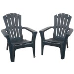 Lot de deux fauteuils adirondack anthracite