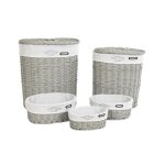 Panier - noname - lot de 5 - gris - polyester - 51 x 37 x 56 cm