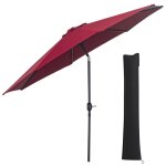 Lot de parasol de jardin et housse de protection imperm�able - outsunny - parasol droit parasol inclinable ...