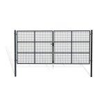 Lot portail battant grillag� et portillon - casanoov - olga - 4m h. 181cm / portillon 1m h. 181cm - gris ...