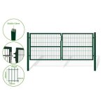 Lot portail battant grillag� et portillon - casanoov - razo - 3m h. 120cm / portillon 1m h. 120cm - vert ...