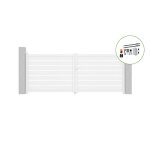 Lot portail battant et motorisation - casanoov - vogel - 35m h. 143cm - blanc - aluminium / motorisation ...