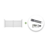 Lot portail battant et motorisation - casanoov - vogel - 3m h. 125cm - blanc - aluminium / motorisation ...