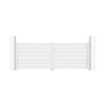 Lot portail battant et portillon - casanoov - eiger - 3m h. 114cm - / portillon 1m h. 114cm - blanc - ...