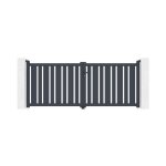 Lot portail battant et portillon - casanoov - veymont - 3m h. 120cm / portillon 1m h. 120cm - gris anthracite ...