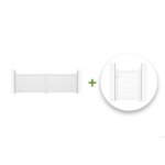 Lot portail battant et portillon - casanoov - vogel - 4m h. 125cm / portillon 1m h. 125cm - blanc - aluminium ...