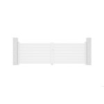 Lot portail battant et poteaux - casanoov - eiger - 35m h. 119cm - blanc - aluminium / 2 poteaux eifel ...