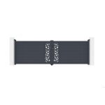 Lot portail battant et poteaux - casanoov - sunny - 4m h. 130cm - aluminium - gris anthracite / 2 poteaux ...