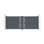 Lot portail battant et poteaux - casanoov - sunny - 4m h. 161cm - aluminium - gris anthracite / 2 poteaux ... Lot portail battant et poteaux - casanoov - sunny - 4m h. 161cm - aluminium - gris anthracite / 2 poteaux ...