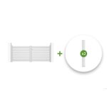 Lot portail battant et poteaux - casanoov - vogel - 3m h. 125cm - blanc - aluminium / 2 poteaux eifel ...