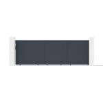 Lot portail coulissant et motorisation - casanoov - eiger - 5m h. 163cm - gris anthracite - aluminum ...