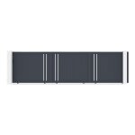 Lot portail coulissant et motorisation - casanoov - giona - 6m h. 165cm - gris anthracite - aluminium ...