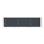 Lot portail coulissant et motorisation - casanoov - life - 6m h. 147cm - gris anthracite - aluminium ...