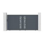 Lot portail coulissant et motorisation - casanoov - sunny - 35m h. 181cm - aluminium - gris anthracite ...