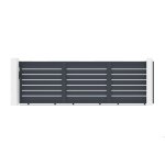 Lot portail coulissant et motorisation - casanoov - vogel - 45m h. 145cm / portillon 1m h. 145cm - gris ...